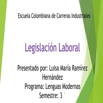 Legislación laboral | PPTX