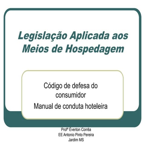 Manual de Conduta Hoteleira