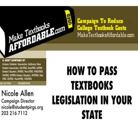 2007-10-19 How To Pass Textbooks Legislation In Your State (SWSLC)
