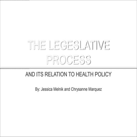 Legislation and health care policy