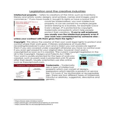 Legislation and the creative industries | PDF