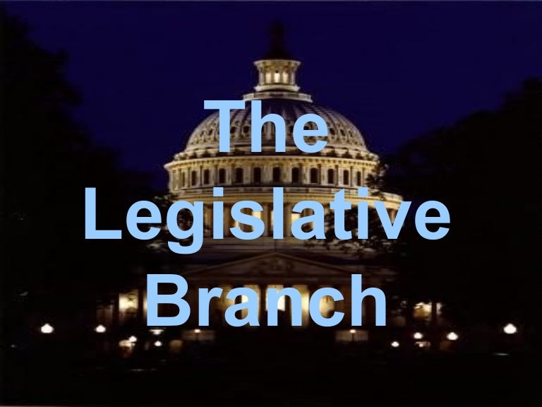 Who is in charge of the legislative branch?