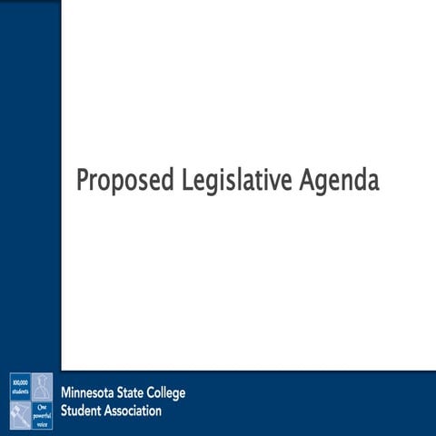 Proposed Policy Agenda 