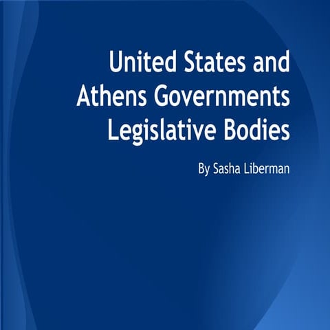 Legislative bodies