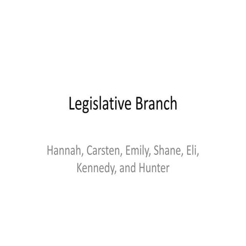 Legislative branch