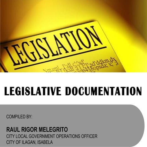 LEGISLATIVE DOCUMENTATION