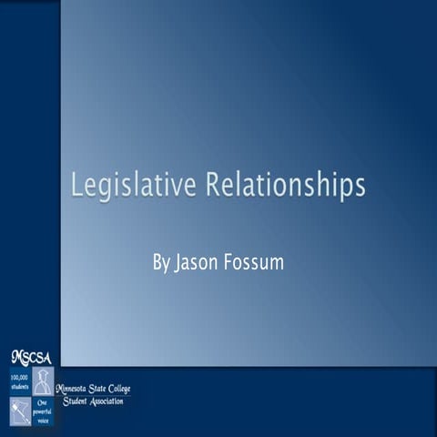 Relationship Building with Legislators