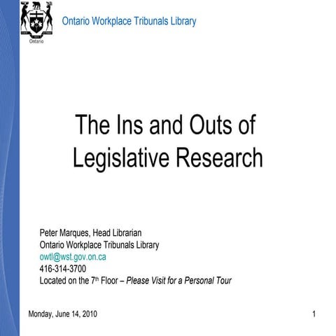Legislative Research