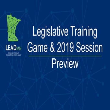 Legislative Training Game 2019