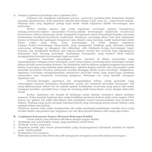 Legitimasi kekuasaan