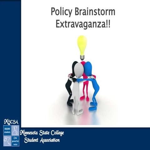 Legislative landscape presentation for policy brainstorming