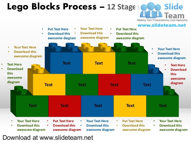 Lego blocks and pieces stacked on top of one another process 12 stag…
