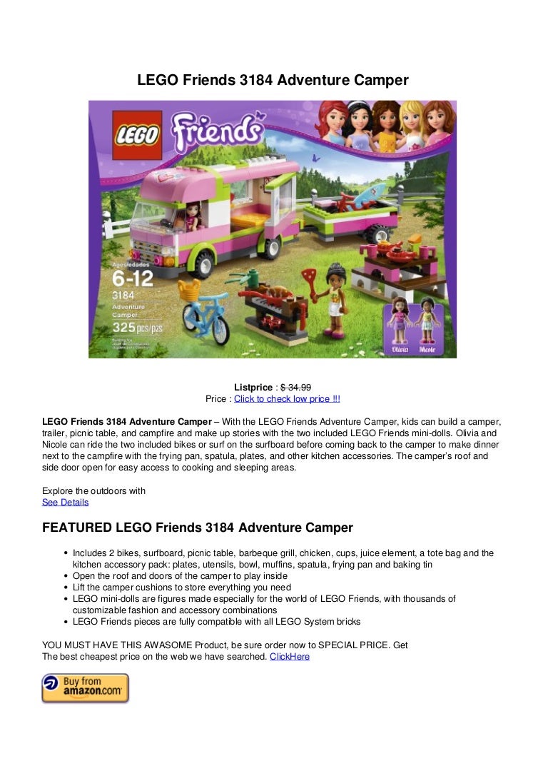 lego friends 3184 adventure camper