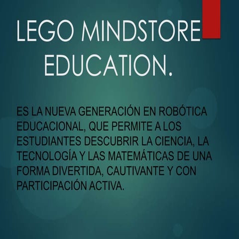 Lego mindstorm education. By:Nicolas Tellez. 