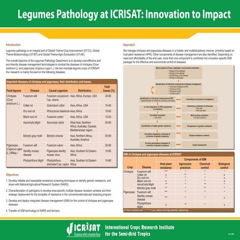 Legumes pathology at ICRISAT: Innovation to impact