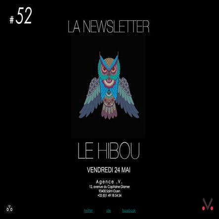 Newsletter #52 - Le Hibou Agence .V. du 23 mai 2013