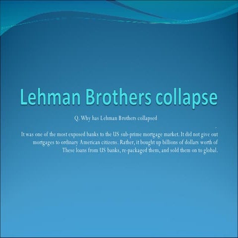 Lehman Brothers Collapse