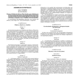 Lei 51 2012   estatuto do aluno[1]