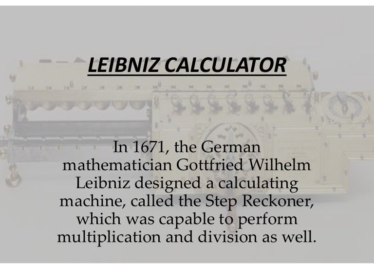 Leibniz calculator