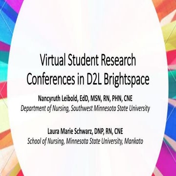 Virtual Student Conferences in Brightspace