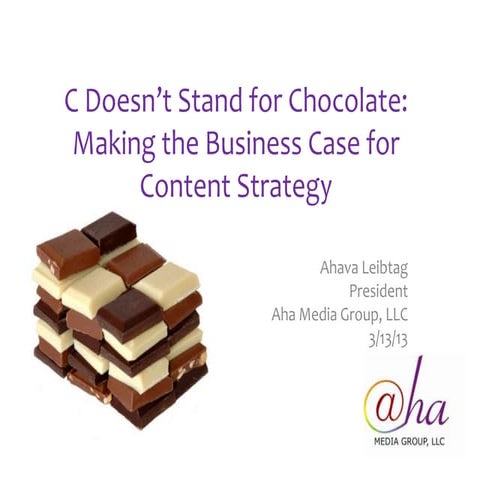 "C" Doesn't Stand for Chocolate (Ahava Leibtag, AhaMedia.com)