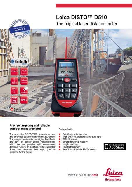 Image of Leica Disto D510 on Lowe's website