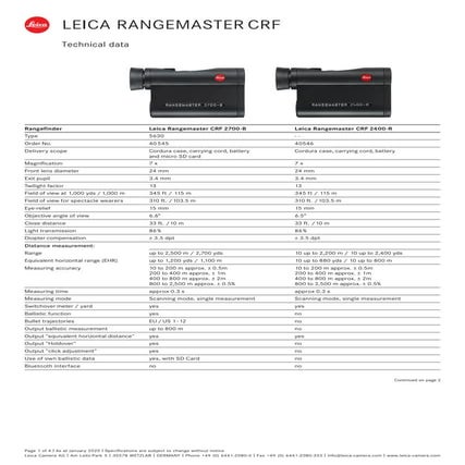 Technical Sheet | Leica 2800 | Optics Trade | PDF | Cameras and ...