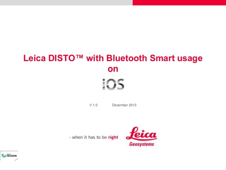 Leica Disto Bluetooth And Apps Getting Started On I Os