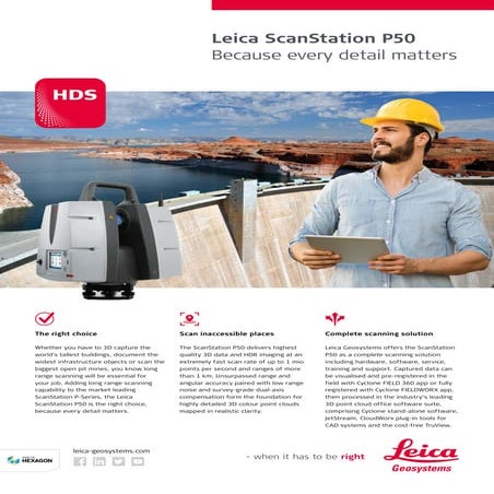 Jual Leica ScanStation P50 – Long Range 3D Terrestrial Laser Scanner | PDF