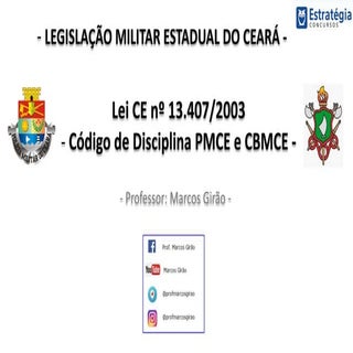 Lei ce 13.407 03 código disciplina ...