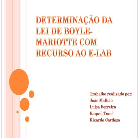 Apresentação ticEDUCA júnior 2012 experiência e-lab "Lei de Boyle-Mariotte"