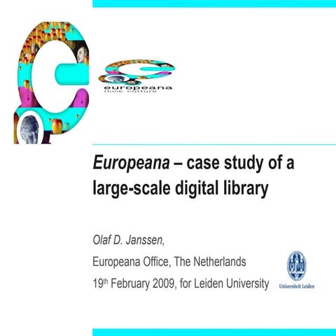 Olaf Janssen on the principles of large-scale digital libraries and their app...