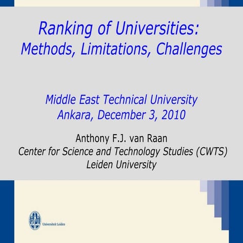 university ranking criteria | PPT