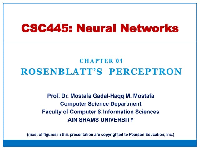 Neural Networks: Rosenblatt's Perceptron
