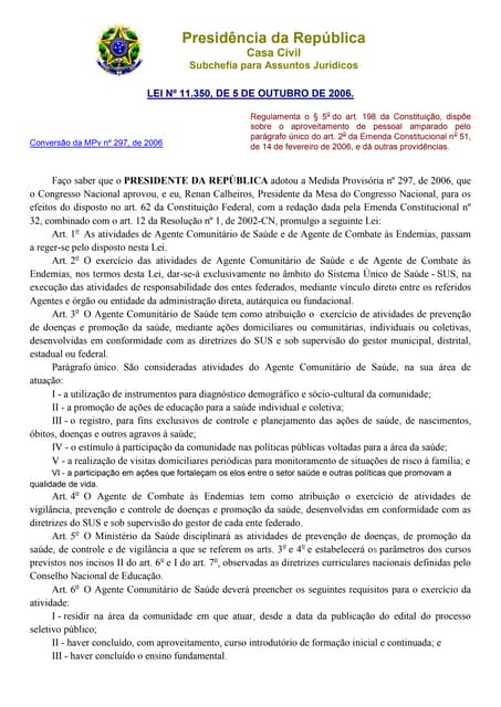 Lei nº 11.350 2006 | PDF