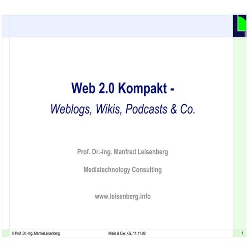 Web 2.0 Kompakt - Einführung