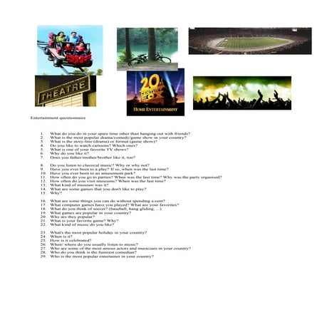 Leisure questionnaire