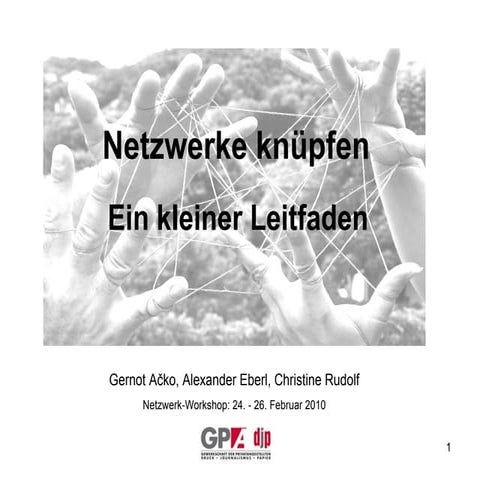 Leitfaden Netzwerke KnüPfen