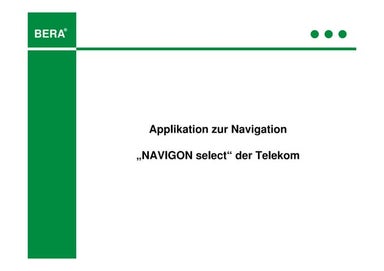Leitfaden Navigation Select