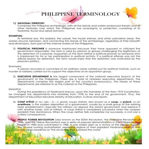 PHILIPPINE TERMINOLOGY | DOCX