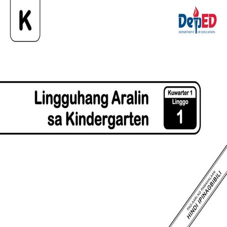 Kinder 1 Weekly Lesson Deped Lesson Exem