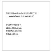 Trends and advancement in www (web 1.0 and web2.0) assignment 