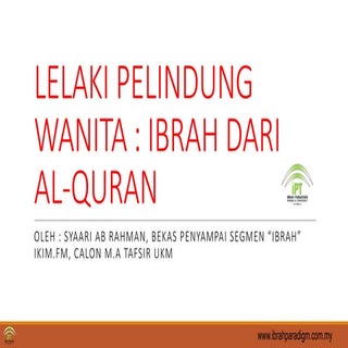 LELAKI PELINDUNG WANITA : IBRAH DAR...