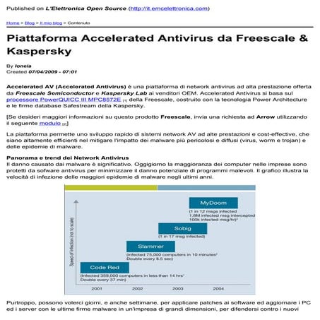 Piattaforma Accelerated Antivirus Da Freescale & Kaspersky