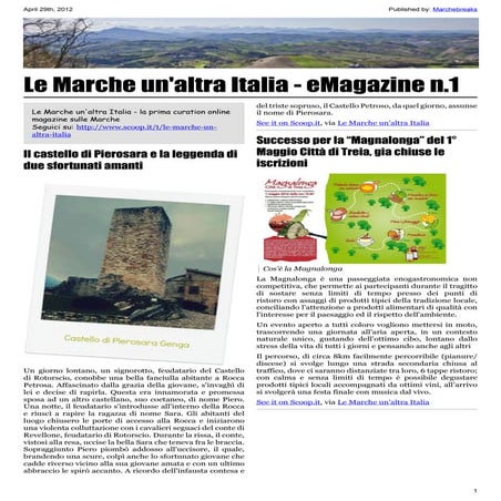 Le Marche un'altra Italia - eMagazine n1