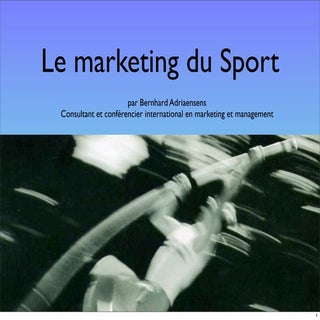 Le Marketing Du Sport