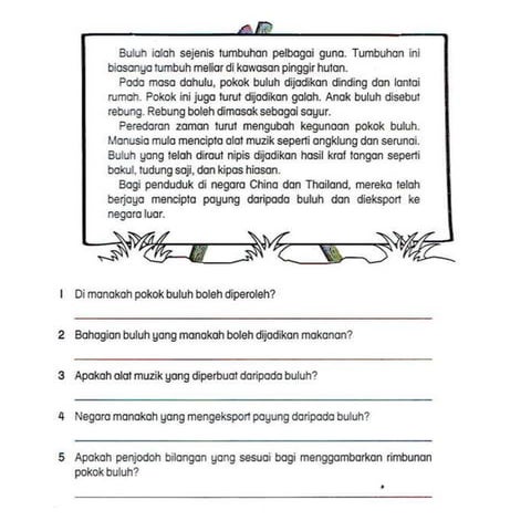 Lembaran kerja bahasa melayu tahun 2