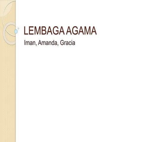 Lembaga agama sosio