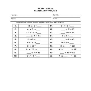 Lembaran kerja darab