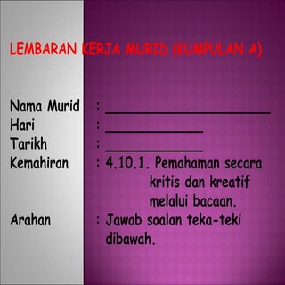 Lembaran Kerja Murid